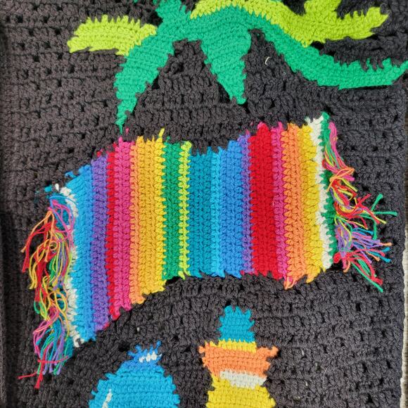 Vintage TLC by Lambert Mexican Fiesta Cardigan Sweater Crochet Knit NWT Size M - Picture 14 of 16